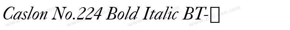Caslon No.224 Bold Italic BT字体转换